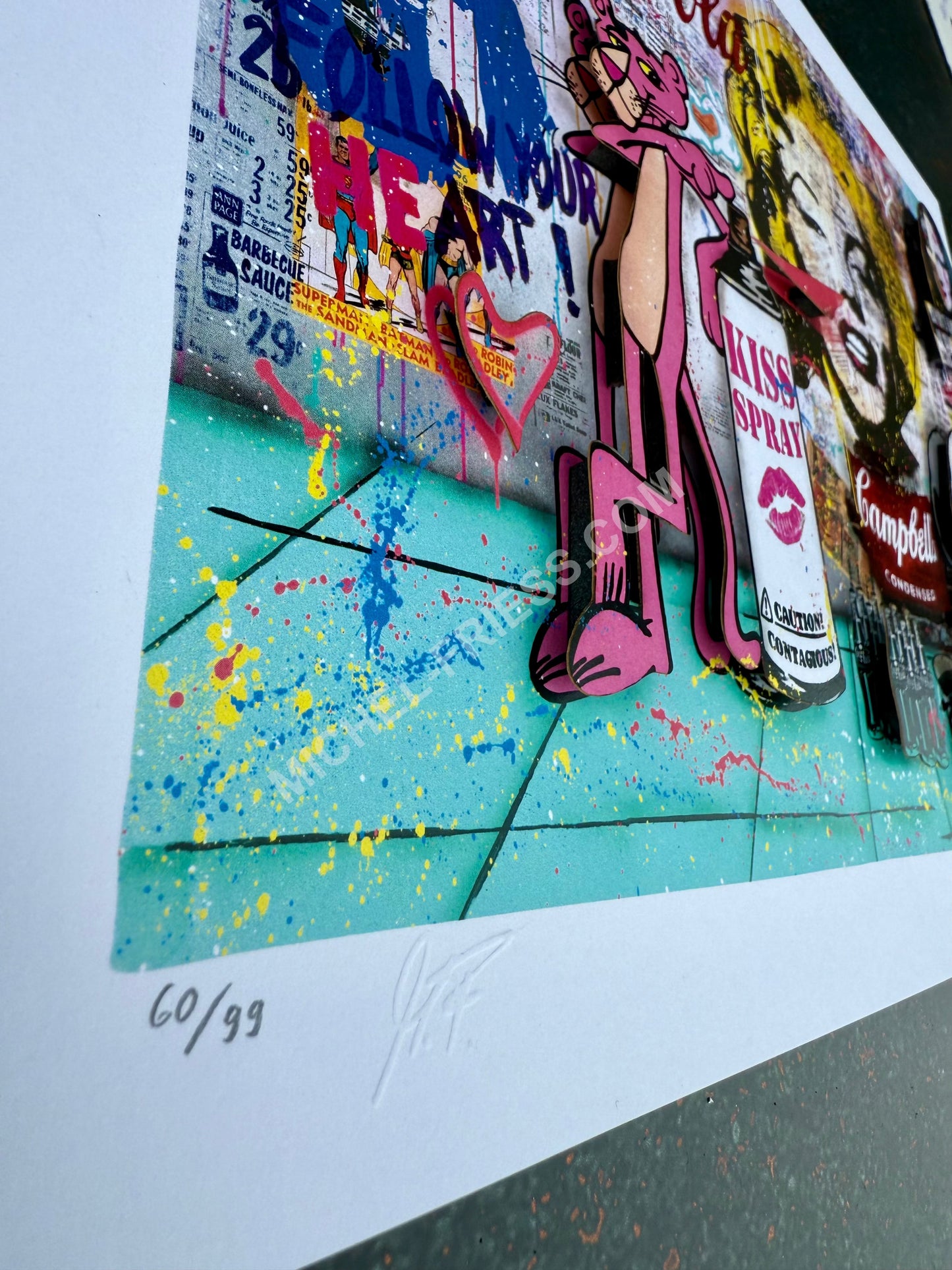 ULTIMATE POP 1, aufwendige 3D Arbeit auf 30x40cm Papierkarton, handsigniert und nummeriert (ungerahmt)