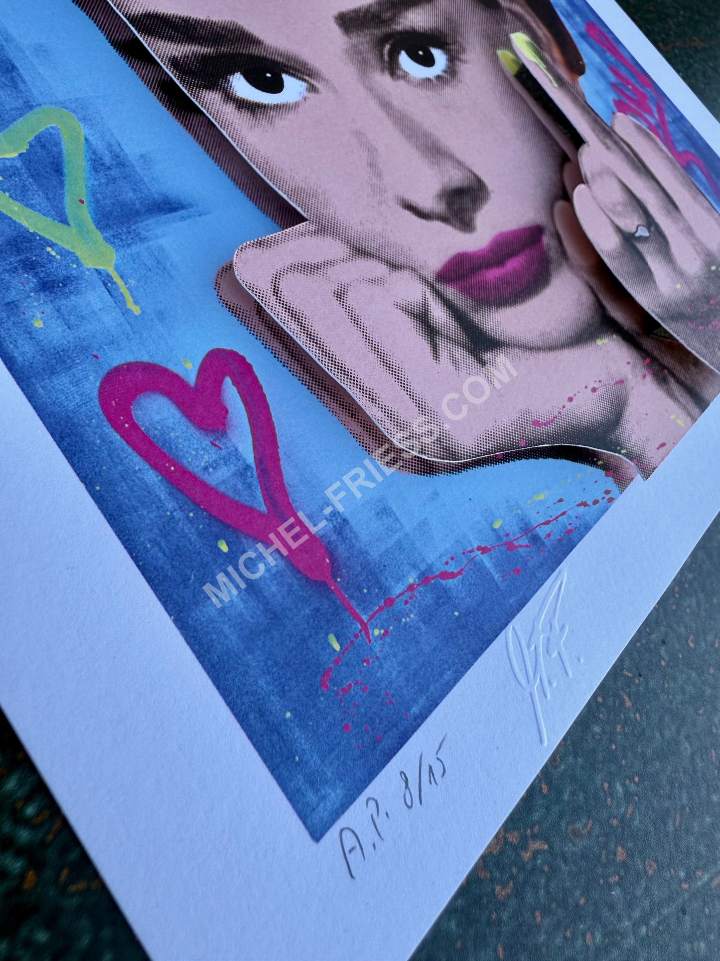 FUCK YOU AUDREY, 3D Arbeit auf Papierkarton 23x23cm in 3 Ebenen, handsigniert und nummeriert, ungerahmt
