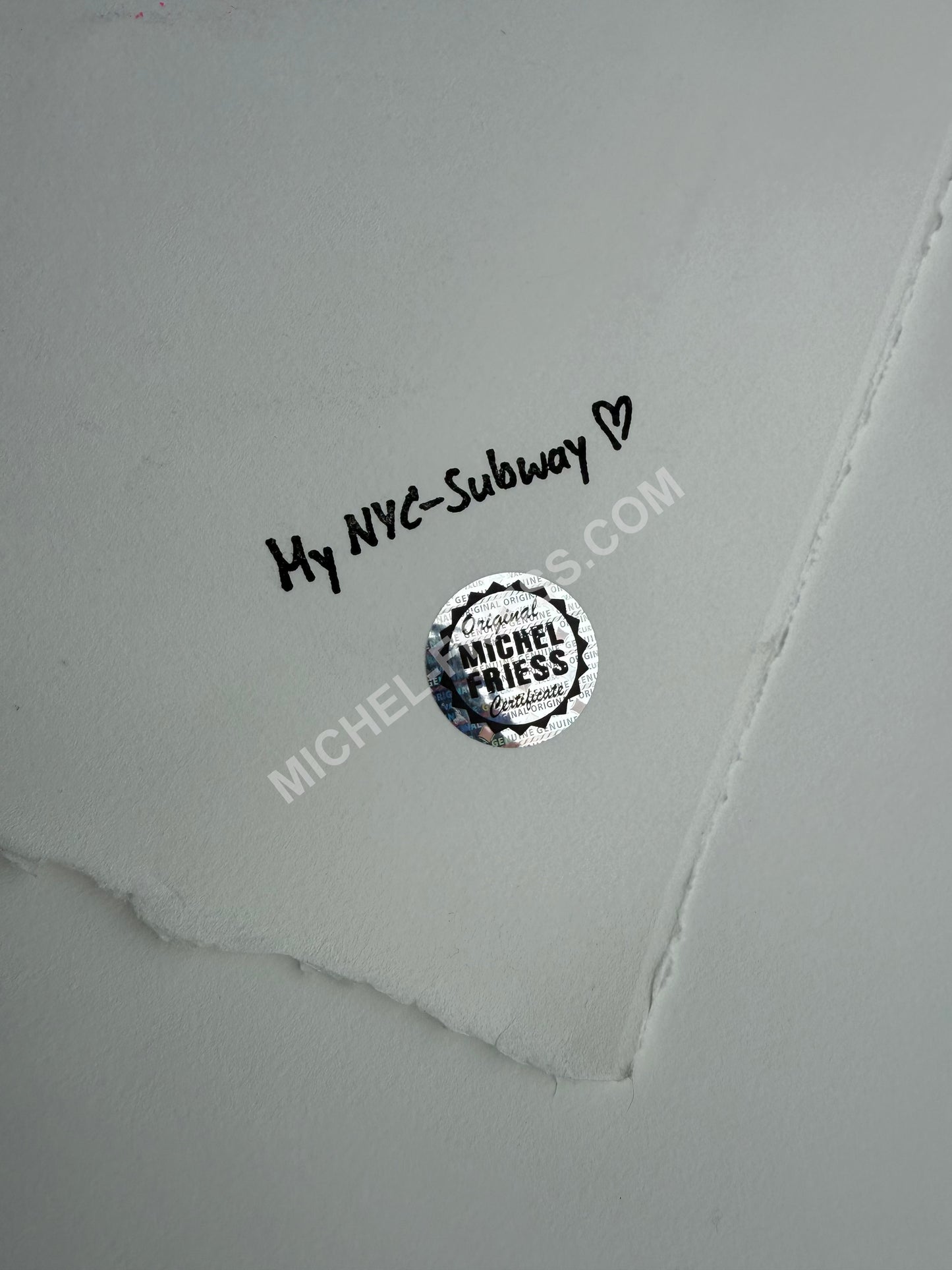 MY NYC SUBWAY, - grosser, hochwertiger Pigmentdruck 120x60cm auf schwerem Büttenpapier, handüberarbeitet als Unikat, handsigniert und nummeriert (ungerahmt)