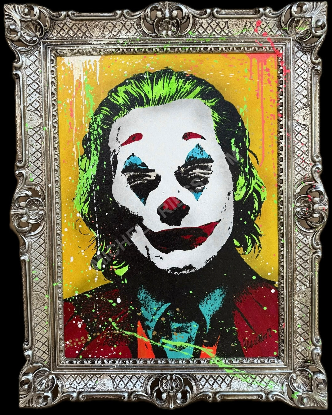 LITTLE JOKER - Unikat 50x70cm auf Museumsleinwand 4cm im Barockrahmen