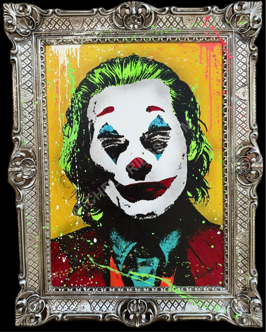 LITTLE JOKER - Unikat 50x70cm auf Museumsleinwand 4cm im Barockrahmen