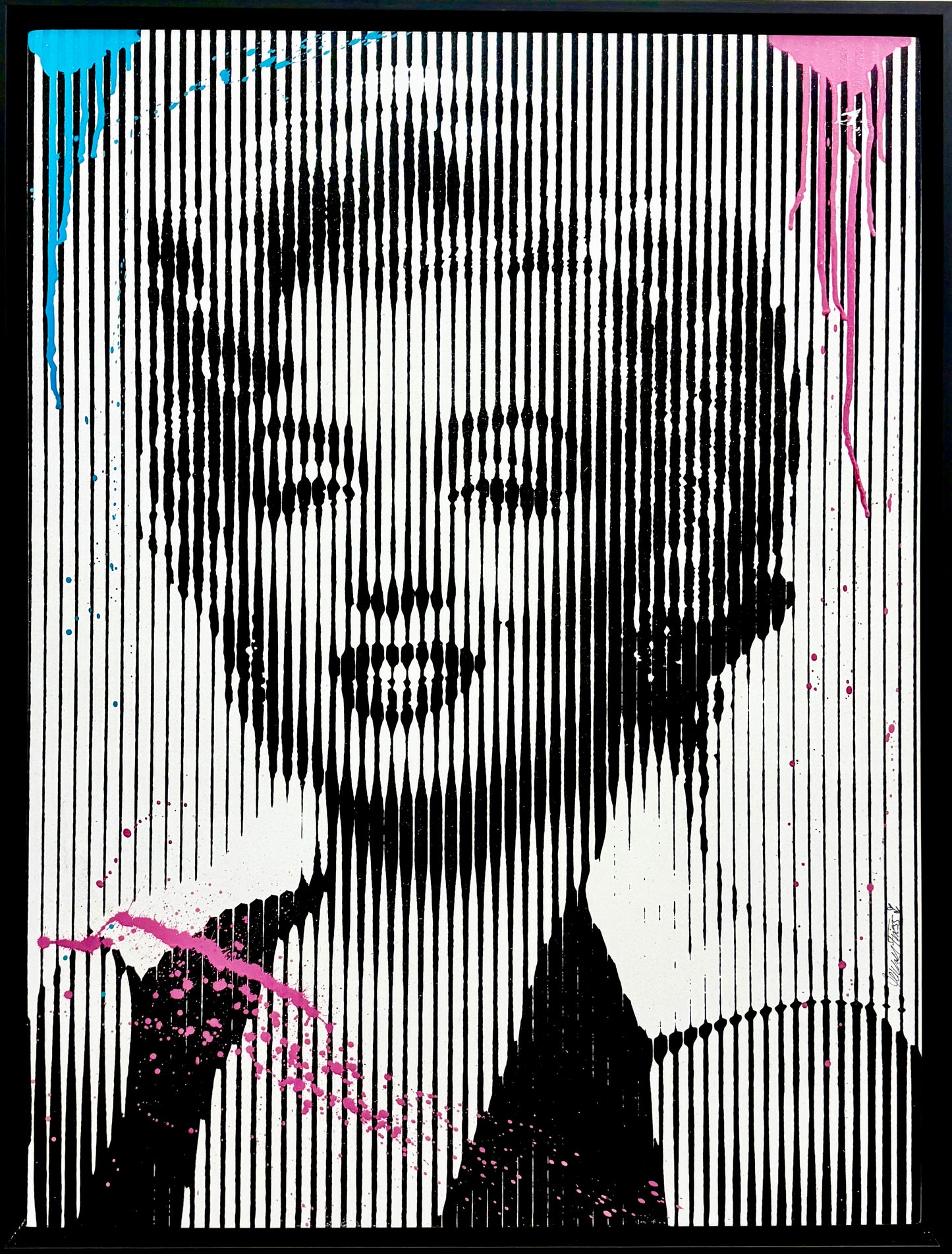 BARCODE MARILIN✨60x80cm auf Museumsbox Holz.