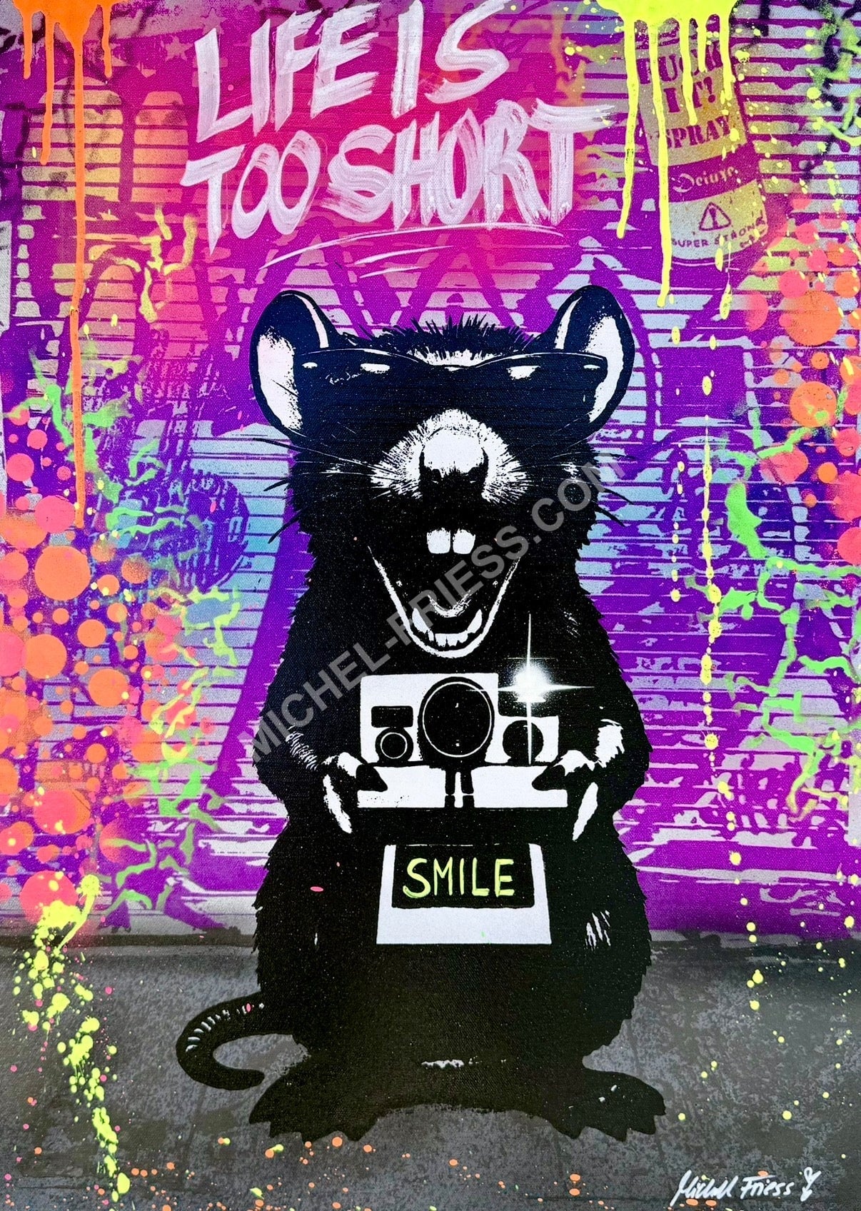 .PHOTO RAT, Unikat auf 50x70cm Museumsleinwand