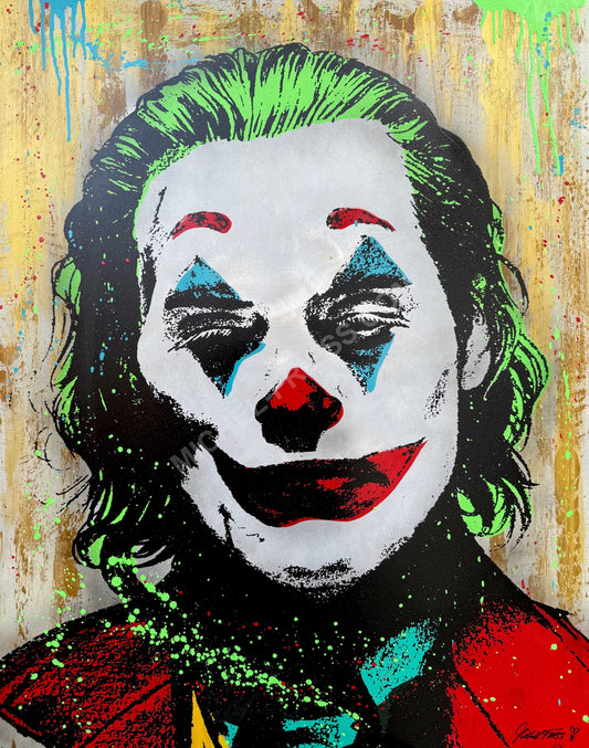 JOKER - Unikat 80x100cm auf Aluminium 2mm