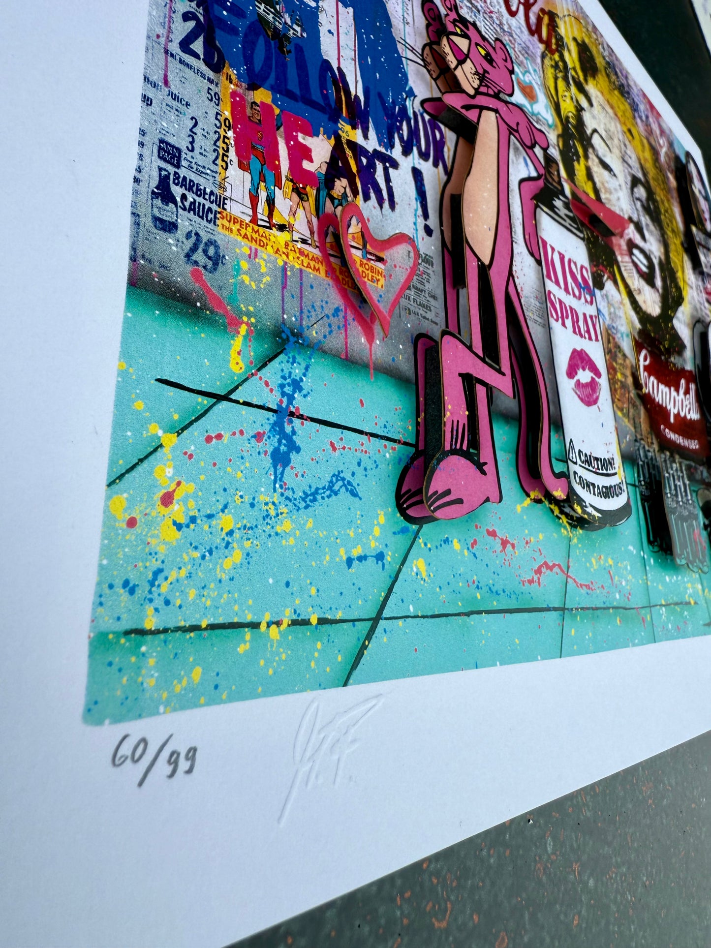 ULTIMATE POP 1, aufwendige 3D Arbeit auf 30x40cm Papierkarton, handsigniert  und nummeriert (ungerahmt)