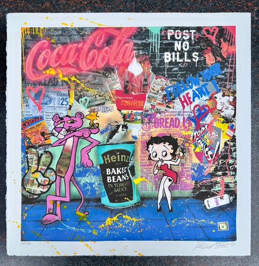 ULTIMATE POP 2, hochwertiger Pigmentdruck 50x50cm, handüberarbeitet, auf schwerem Büttenpapier, handsigniert und nummeriert (ungerahmt)