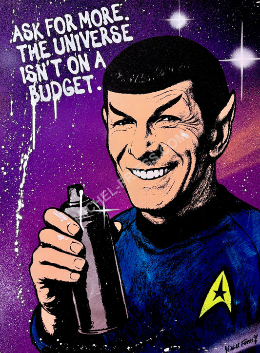 MR. SPOCK „ask for more…“ Unikat auf Aluminium 60x80cm