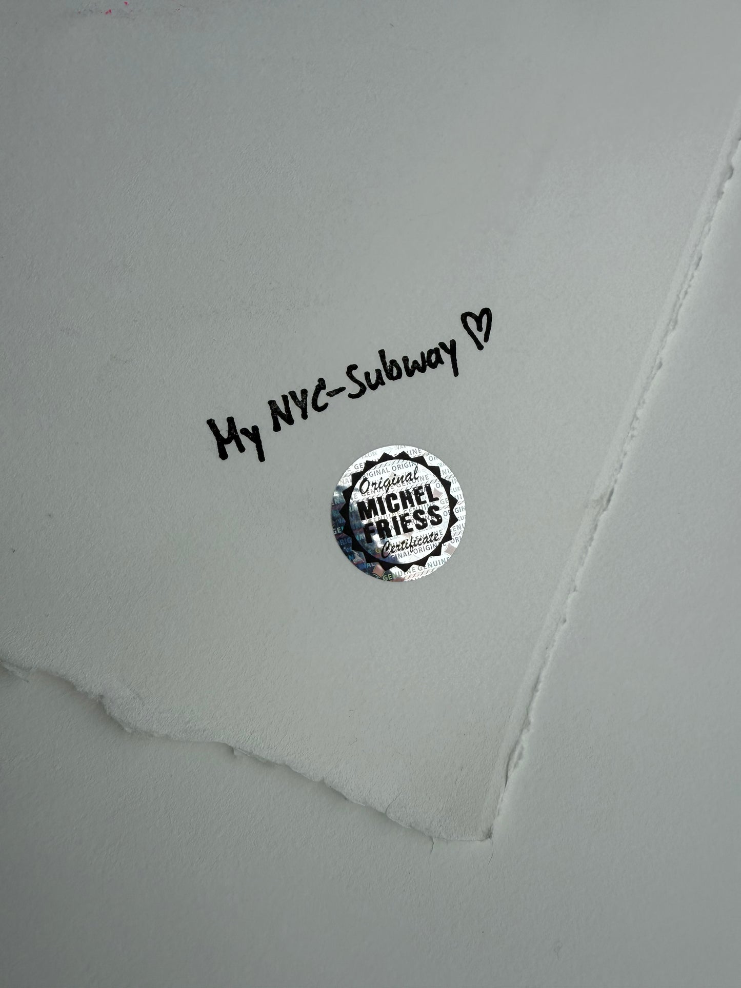MY NYC SUBWAY, - grosser, hochwertiger Pigmentdruck 120x60cm auf schwerem Büttenpapier, handüberarbeitet als Unikat, handsigniert und nummeriert (ungerahmt)
